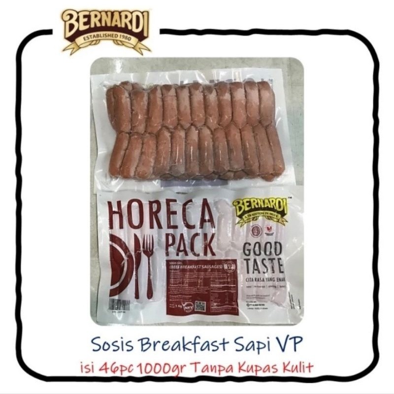 Sosis kombinasi Sapi & Ayam Bernardi Horeca Pack 1kg - Sosis Daging Sapi Pilihan Lauk Bekal Masak Go