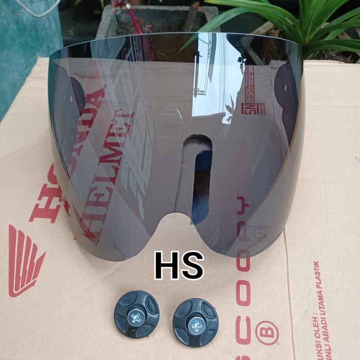 Kaca helm Scoopy new 2021+Ring baut - Hitam+ring baut