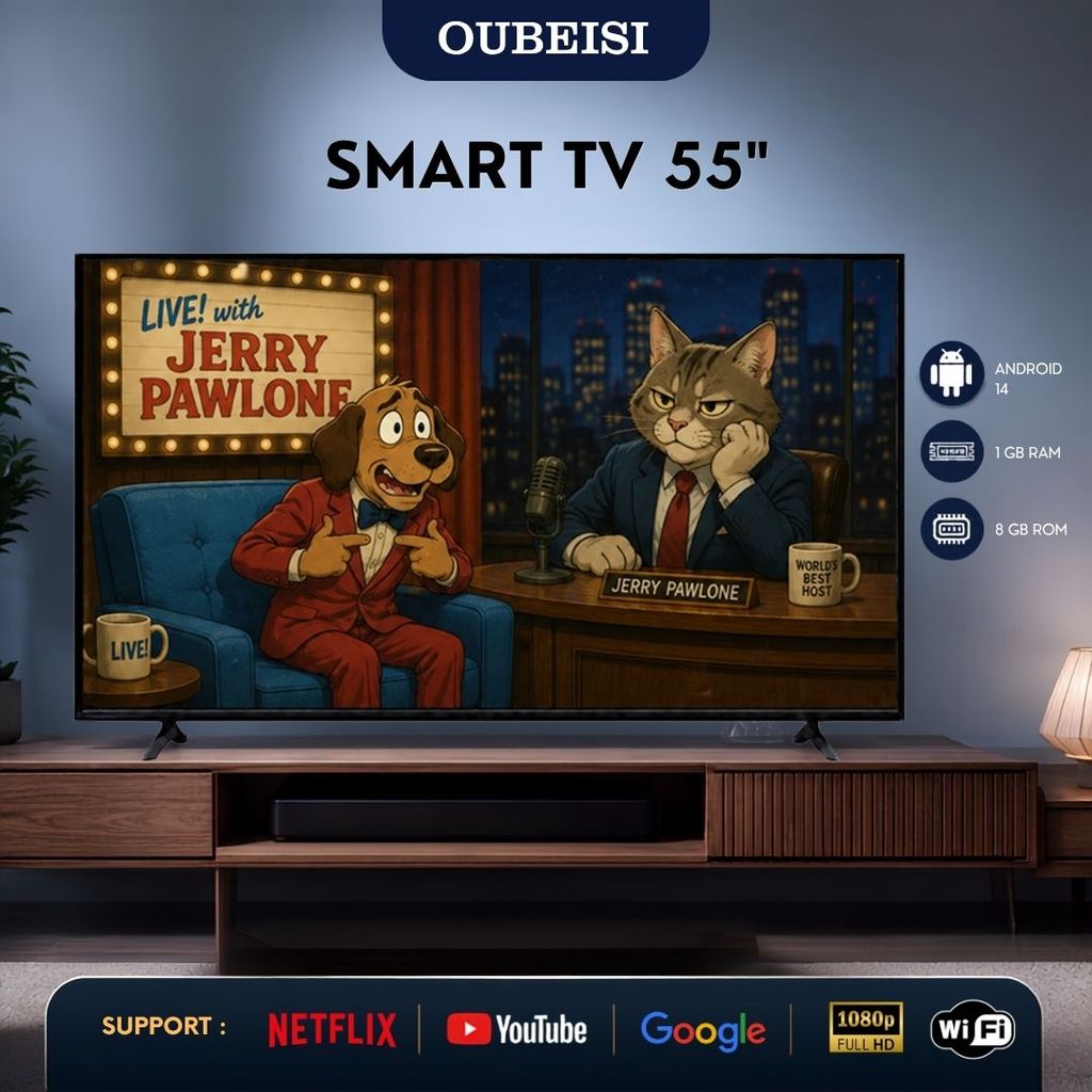 OUBEISI TV SMART TV LED 50/55/65 inch Smart Android TV Digital 4K UHD