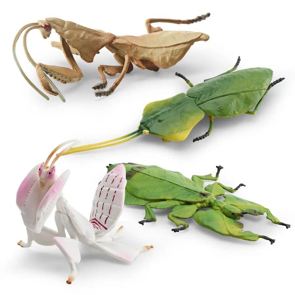 Simulation ect Animal Model Deroplatys Desiccata Orchid Flower Mantis Action Figures Cognitive Educa