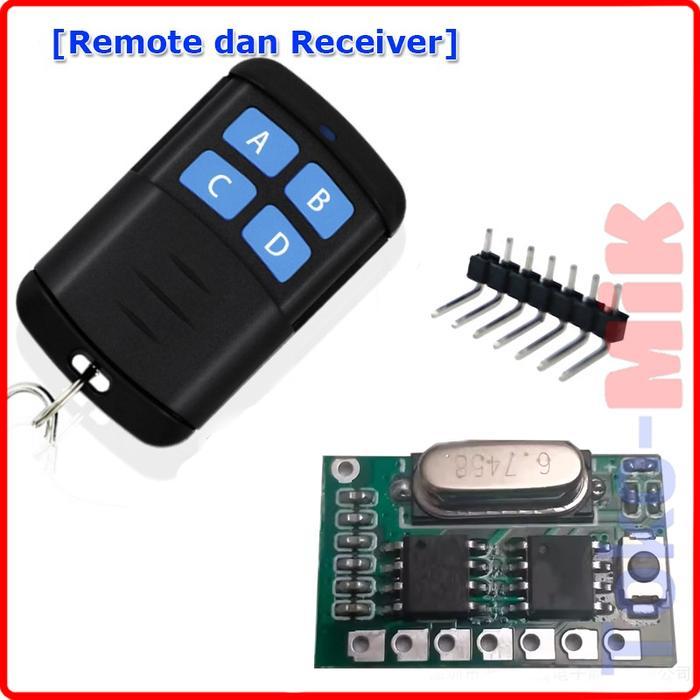 DIY Modul Smart Remote Control Module Transmitter dan Receiver 433MHz - 1 set Komplit