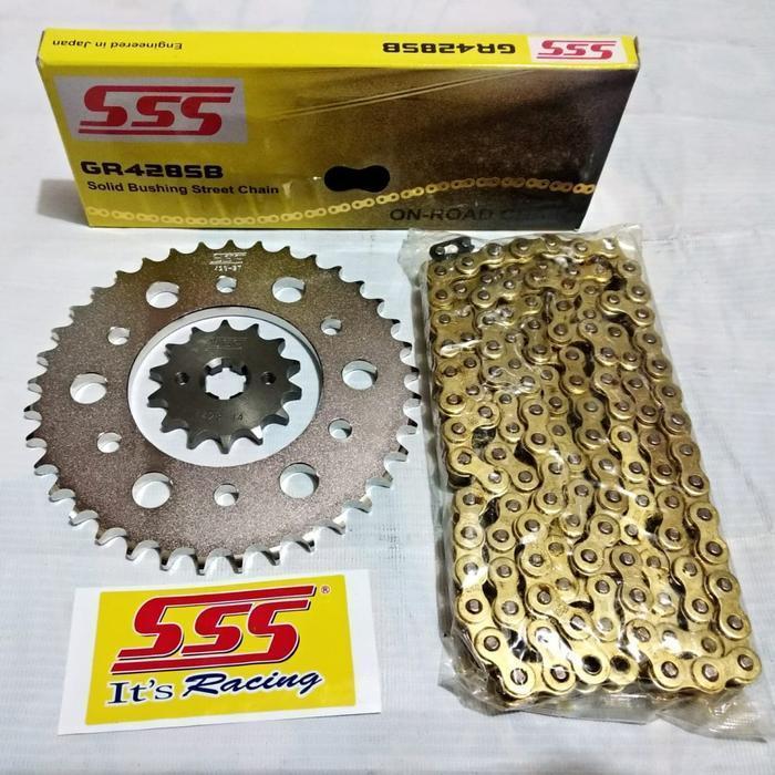 Gear Set Sss Vixion Old / New Nva Nvl / Mx King 428 Dan Rantai Sss