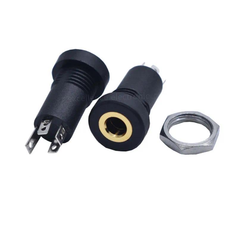 10PCS Headphone Socket Pj-392A 3.5mm Auo Jack Socket 4 Pole 3.5 Stereo Panel Mount Whit Nut PJ392A