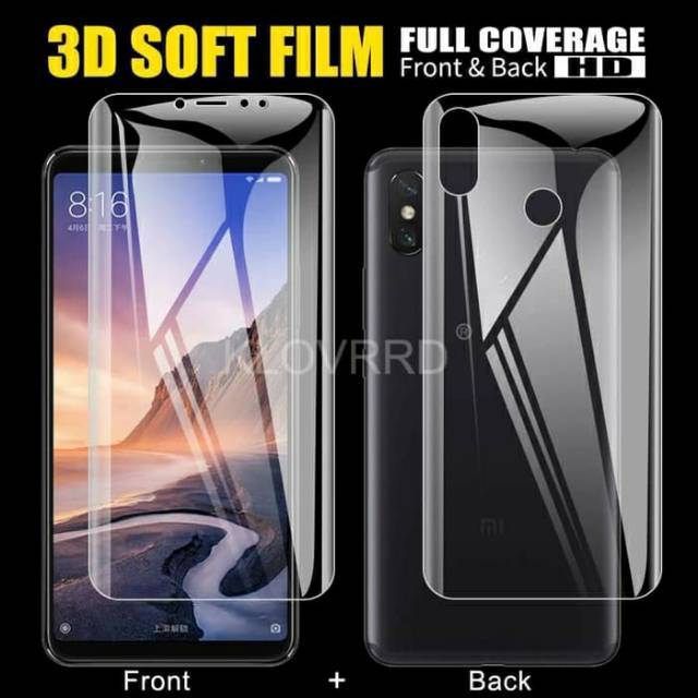 Hydrogel Xiaomi Mi Max 1 / Mi Max 2 / Mi Max 3 Antigores Depan Belakang Full Cover