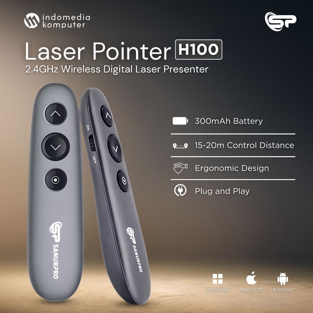 LASER POINTER SPOTLIGHT + AIRMOUSE + TF H100