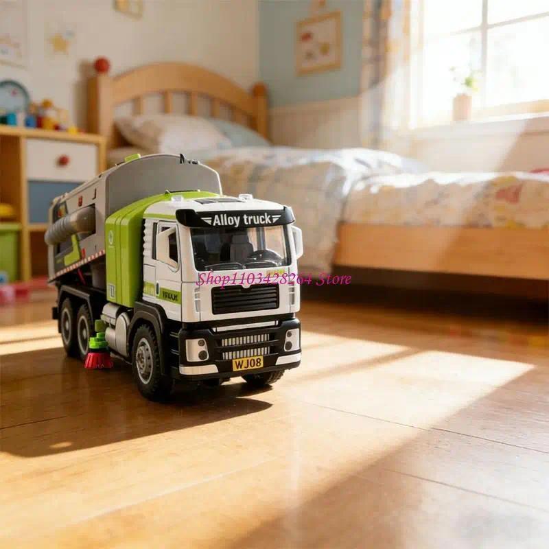 Strong Alloy Street Sweeper Toy for Children Auto Vacuum Christmas Birthday Gift