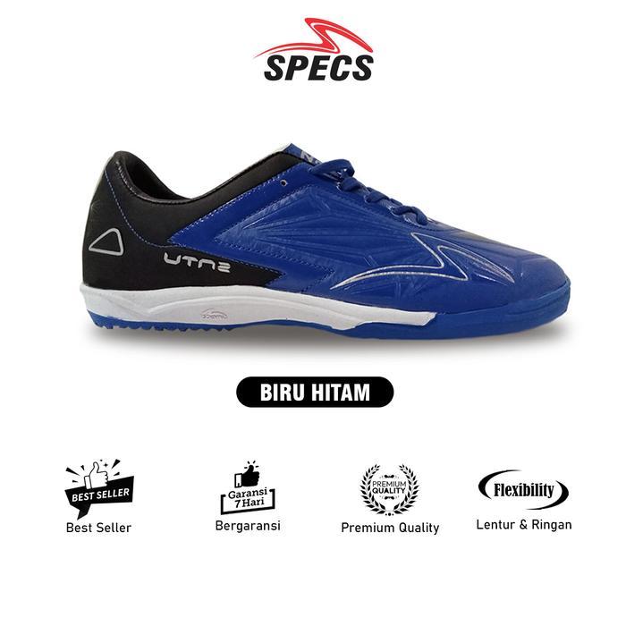 BIG SALE Sepatu Futsal Olahraga Running Sport Jogging  Lari Pria Specs - Biru Hitam, 39