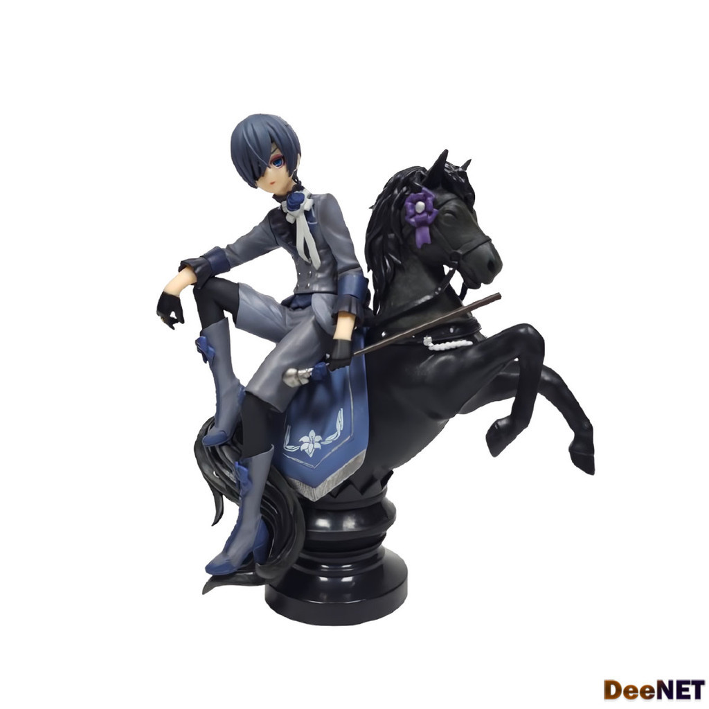 Ciel Phantomhive Sitting on a Horse Black Buttler Kuroshitsuji 18cm Action Figure PVC D-SAT006