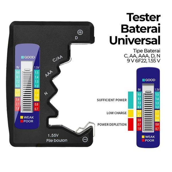 Tosh Baterai Tester - Alat Tes Uji Kapasitas Baterai Universal