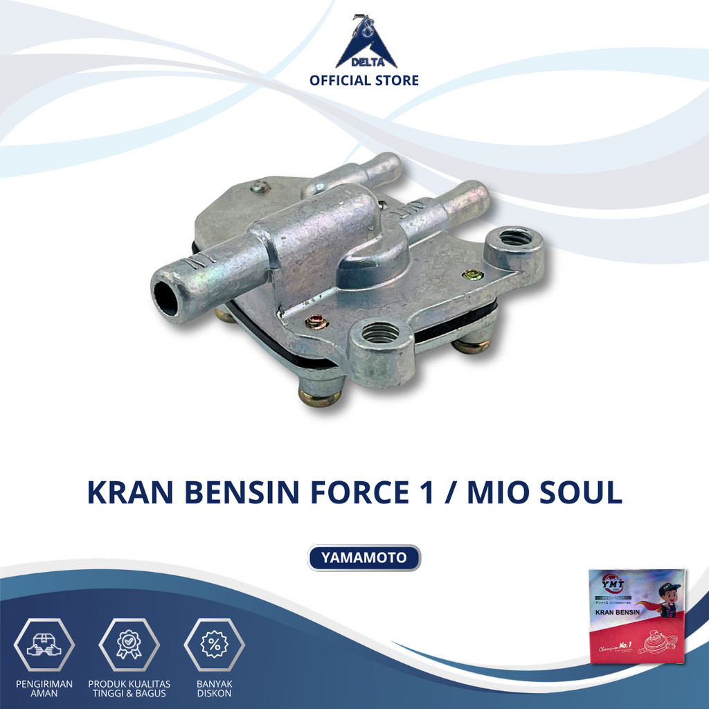 KRAN BENSIN Y- FORCE 1 / MIO SOUL / MIO J / MIO M3 YAMAMOTO - KERAN MEMBRAN FUEL COCK BERKUALITAS AW