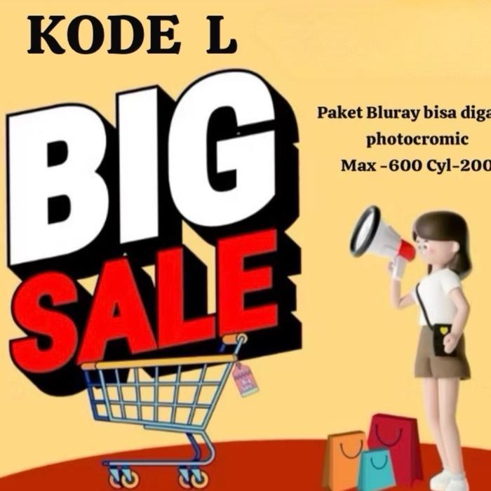 BIG SALE KACAMATA PAKET FRAME+LENSA BLURAY - Lensa BLURAY, L1