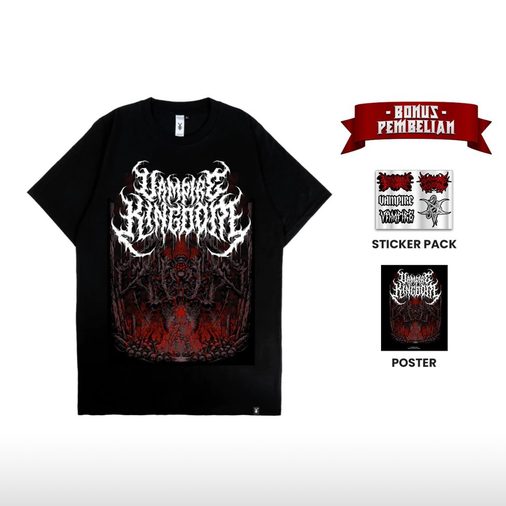 KAOS Vampire Kingdom T-shirt Distraction Hitam