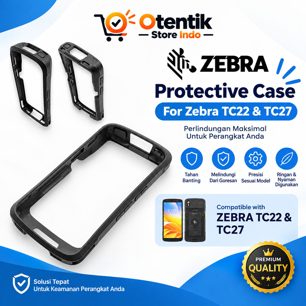 Otentik Zebra Protective Case Rugged Boot untuk Zebra TC22 & TC27 Android Scanners Kompatibel dengan