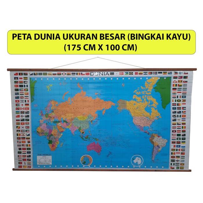 PETA DUNIA (BINGKAI) UKURAN BESAR