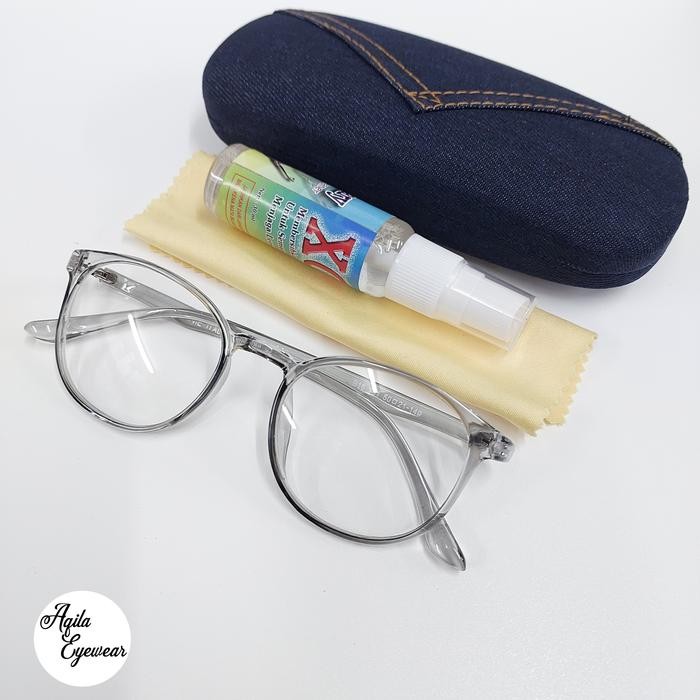 PENGIRIMAN INSTAN Frame kacamata lentur + lensa anti radiasi 131 - Pink, Bluecromic