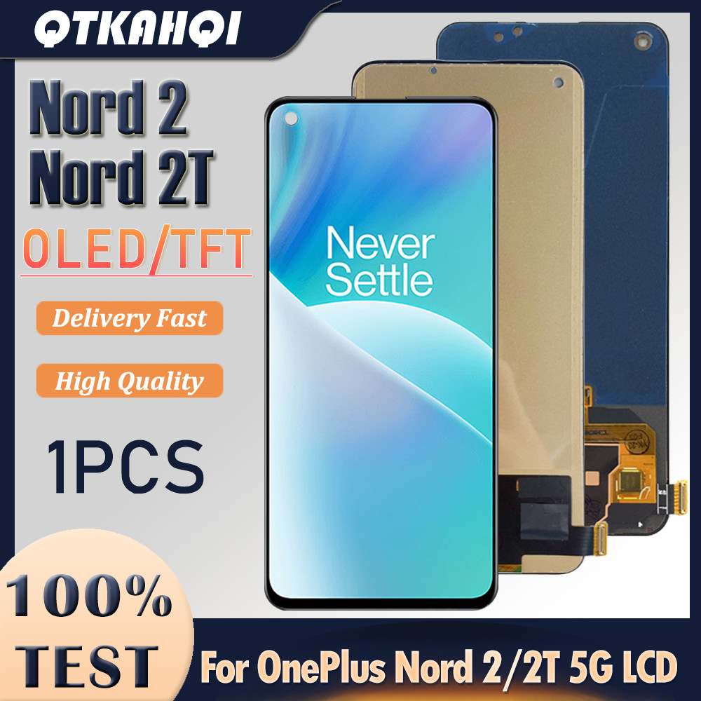 6.43" OLED/ TFT LCD For OnePlus Nord 2 5G LCD DN2101 splay Tou Screen gitizer Assembly For OnePlus N