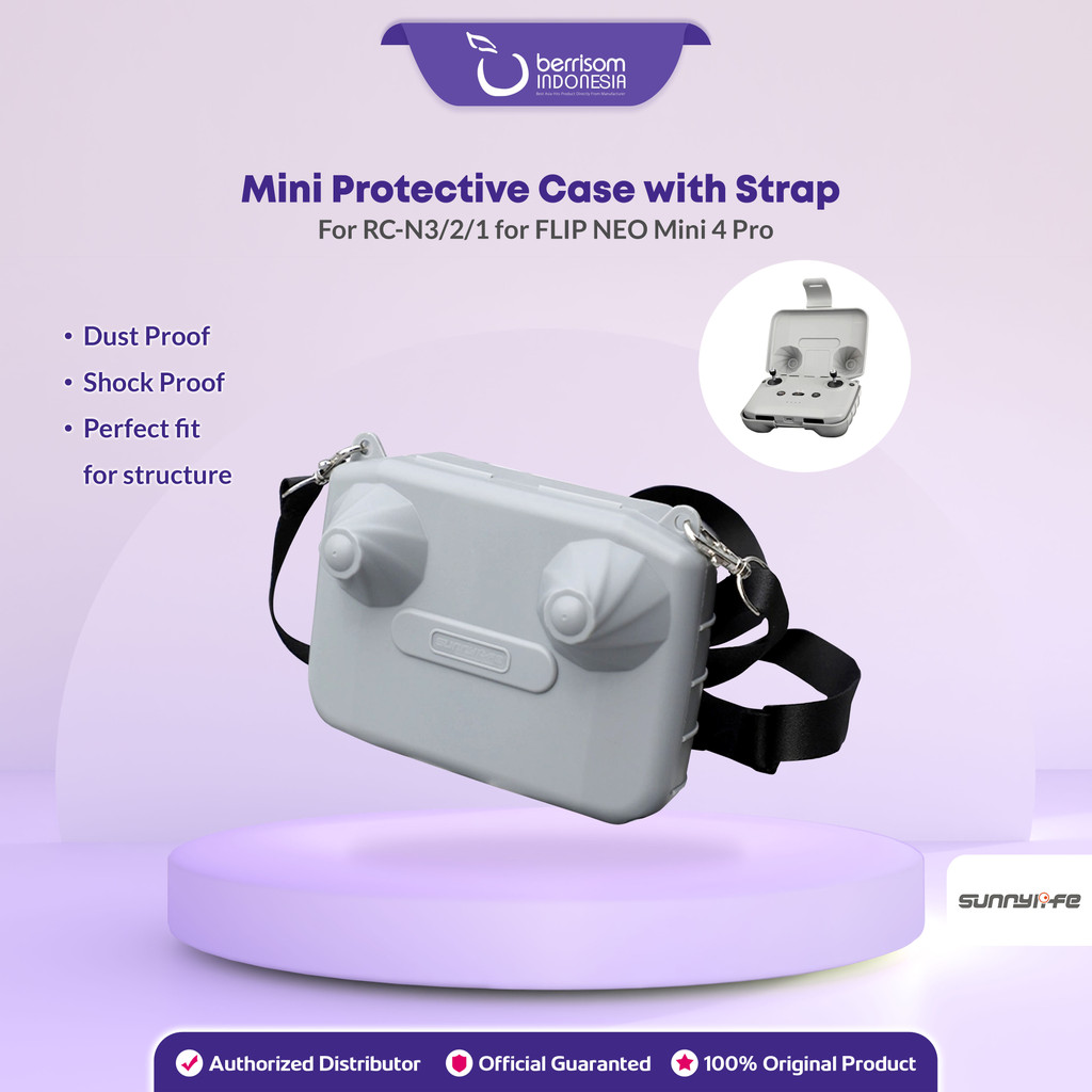 SUNNYLIFE Mini Protective Case With Strap For DJI RC-N3 / RC-N2 / RC-N1 Remote Controller Shockproof