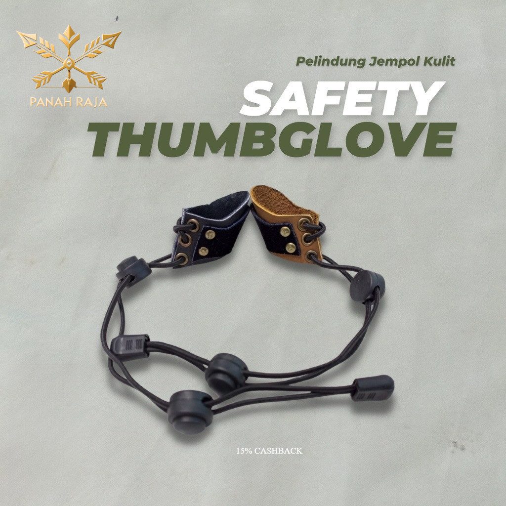 REKOMENDASI thumb glove panahan kulit asli pelindung jempol kanan kiri adjustable archery safety Pan