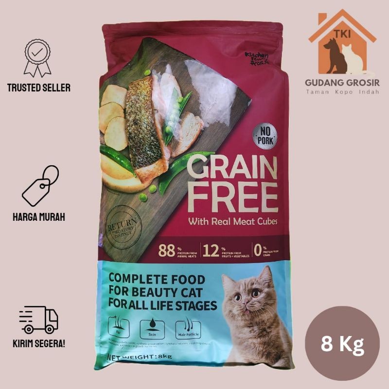 Klik Petfood Kitchen Flavor Grain Free For Beauty Cat 8Kg Dry Food