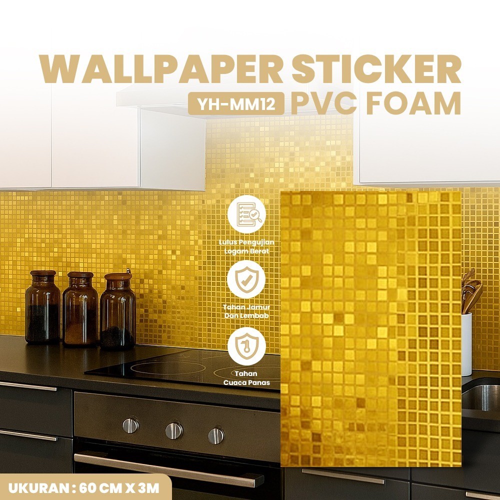 Wallpaper Foam Wallpaper Dinding Waterproof Stiker Dinding WallFoam