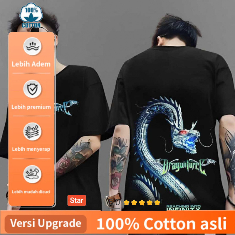 Kaos Premium Pria Tshirt Distro Motif Dragon Pakaian Pria / Kaos Distro Premium