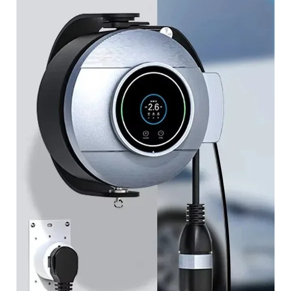 Cable Reel Retractable EV Charger Home Charging Station New Condition rtable Ev Wallbox Ev Charging 