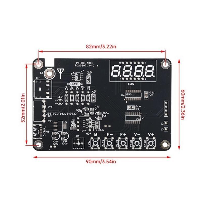 RDA5807M TDA2822 Amplifier FM Radio DIY Electronics Manual Auto Search Mode D2RC