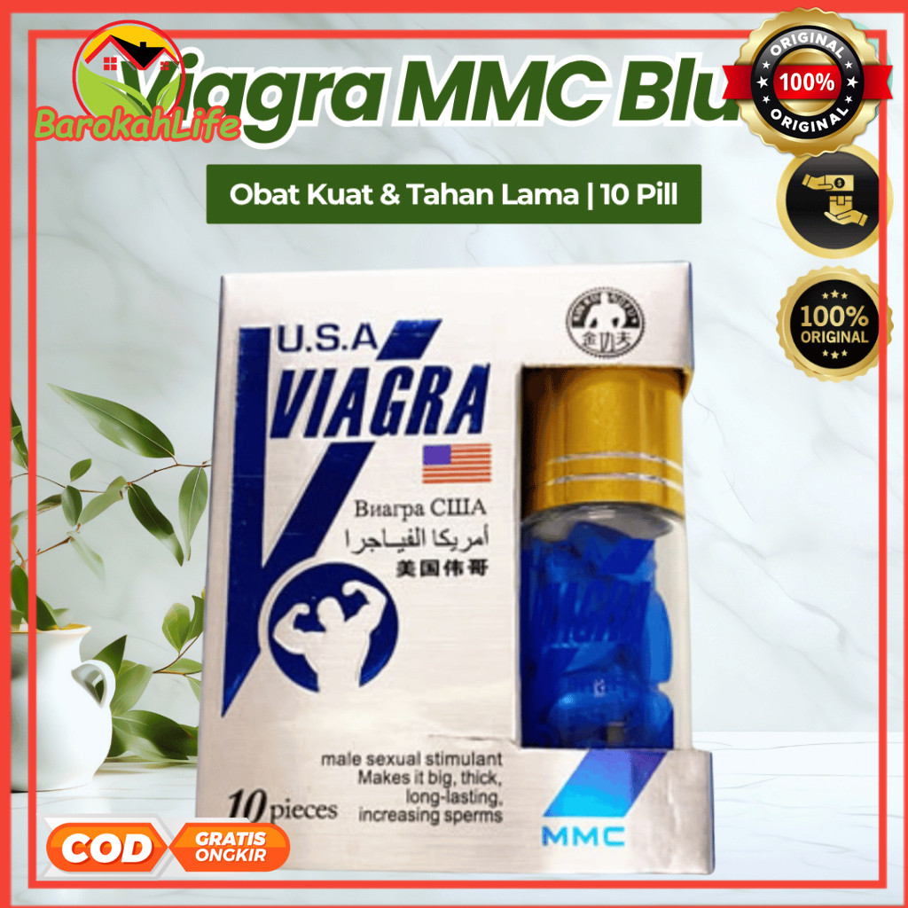 Vagra Vigra Viagra original usa V-agra Vigra Viagra MMC Blue USA 10 Pil Original Suplemen Pria Dewas