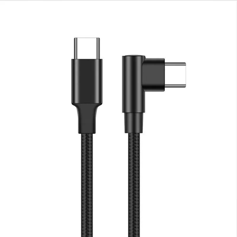 90 Degree Elbow Type-c Cables 20V 3A 60W PD Fast arging Type C To Type C Male to Male USB Type-C Dev