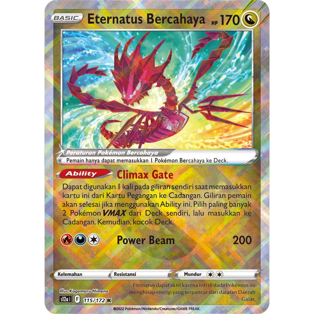 TCG Eternatus Bercahaya 115/172 S12a HOLO KARTU CARD POKEMON INDONESIA