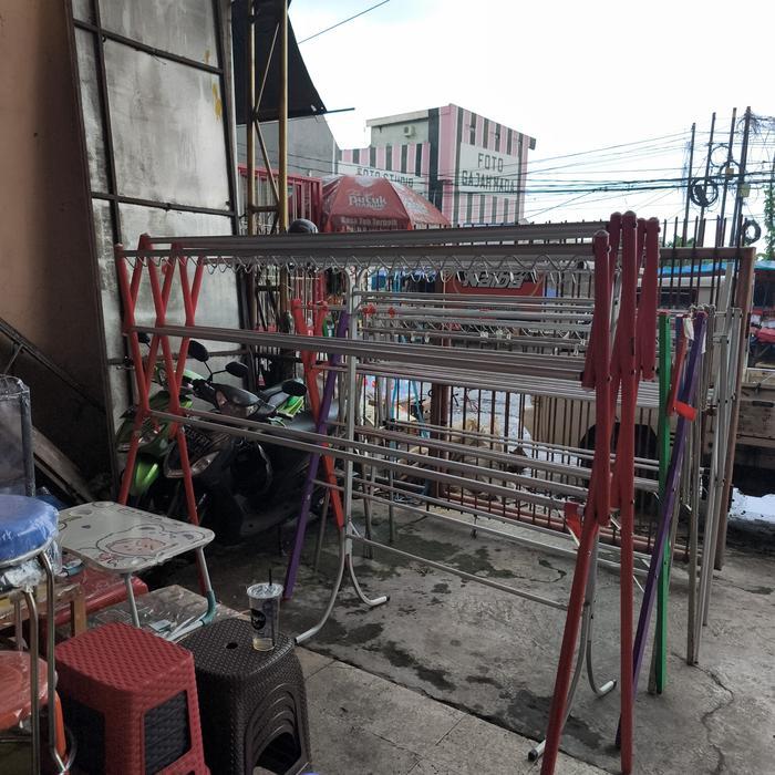 jemuran baju pakaian aluminium jumbo
