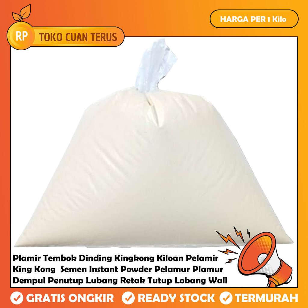 King Kong Plamir Tembok Dinding Semen Instant Kingkong Kiloan Pelamir Powder Pelamur Plamur Dempul P