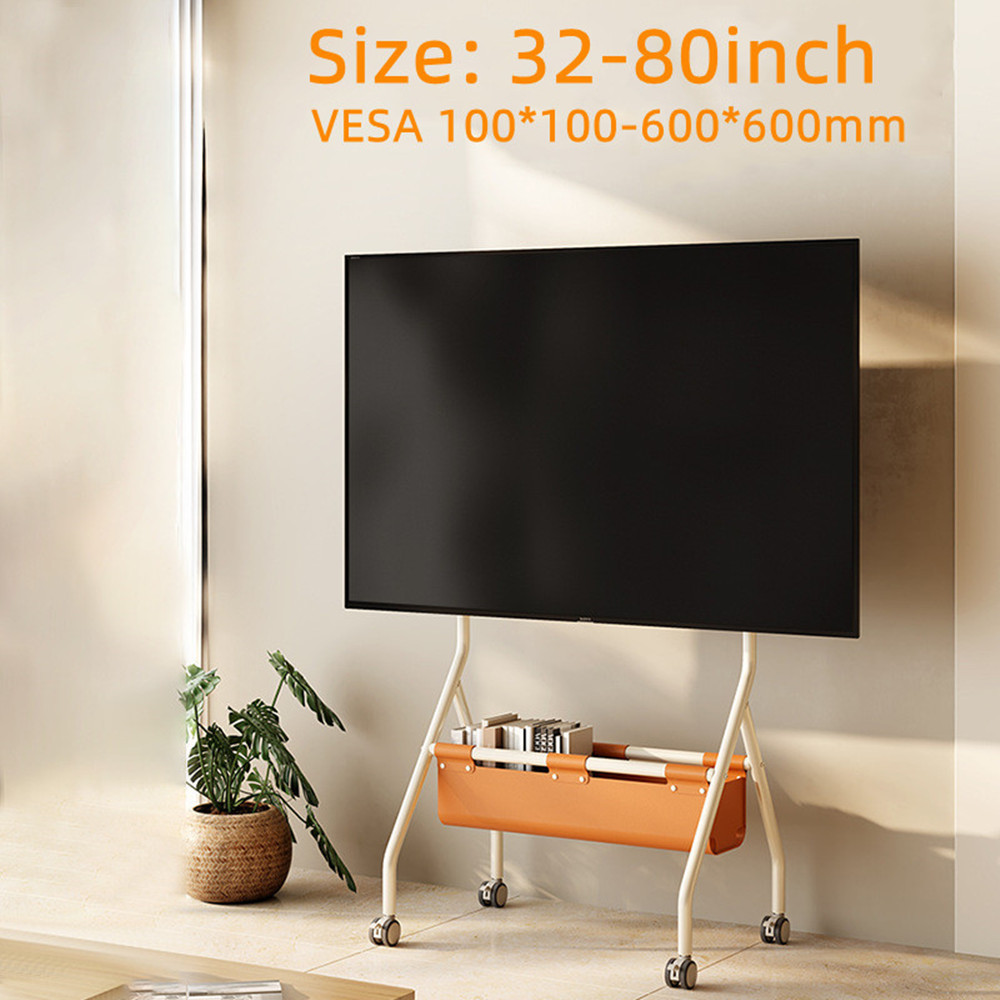 Universal Floor TV Stand, Mobile TV Stand for 32-80 Inch LED LCD OLED Screens, Height Adjustable TV 