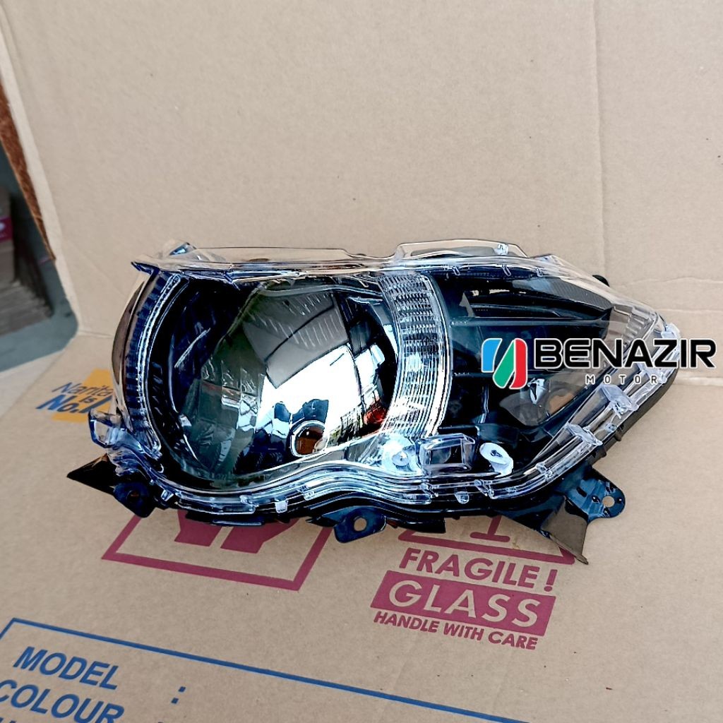 Lampu Depan Yamaha Mio Soul GT 115 / Xeon GT 125 Custom Reflektor Hitam Mika Bening – Narita