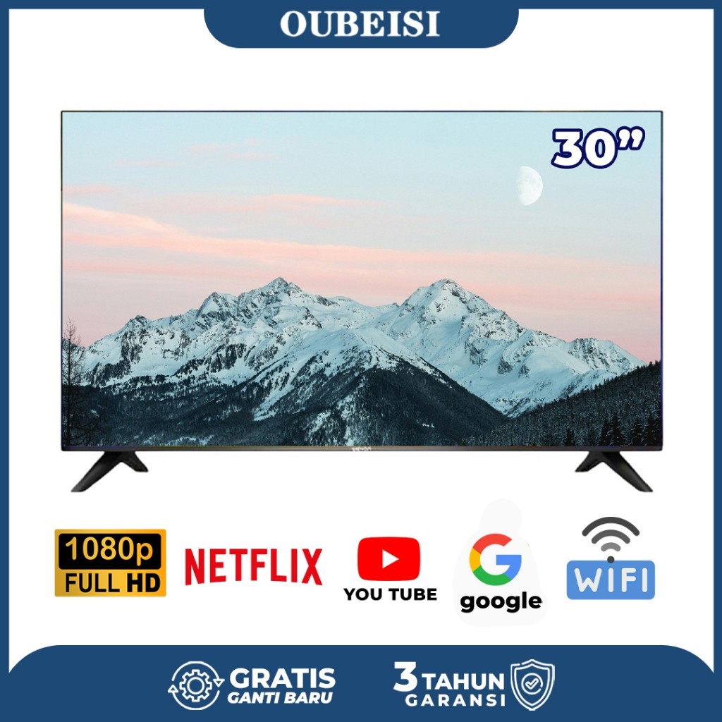 OUBEISI TV 21/22/24/25/27/30 inch Smart TV LED Digital Android 11.0 FHD