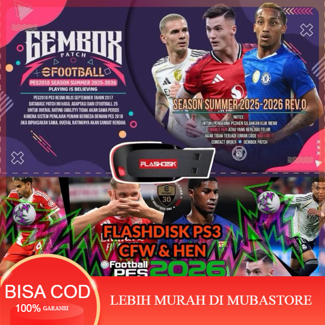 FULL GAME New Flashdisk PS3 Game Bola Update Terbaru GEMBOX & BITBOX