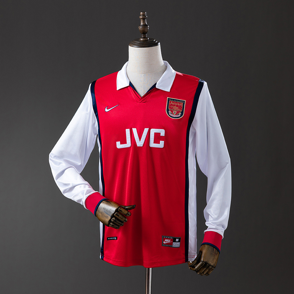 Jersey Retro long sleeve Arsenal 98/99 Home T shirt pria