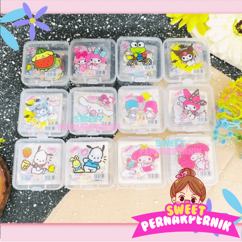 SET 12 in 1 Sticker Karakter Box / Sticker Anak + Box