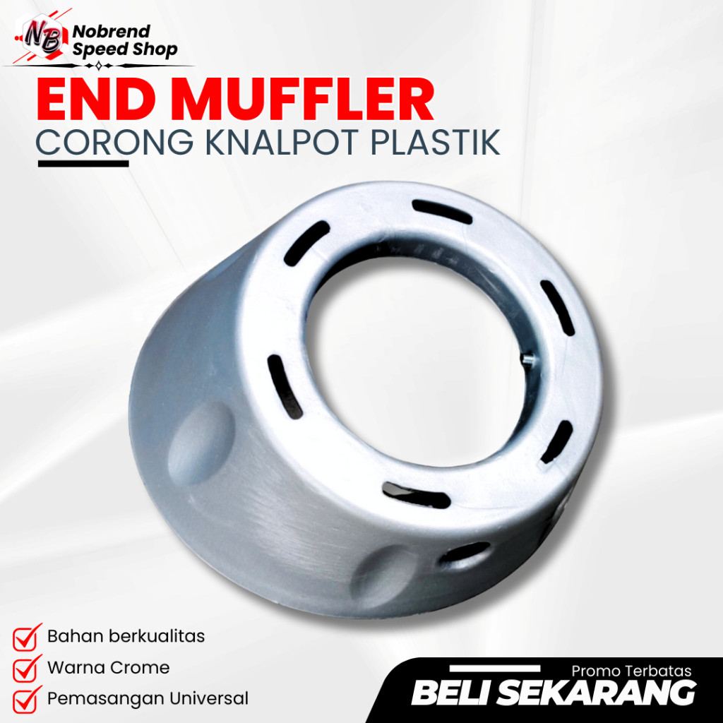 POWERFULL END MUFFLER PLASTIK ANTI PANAS VARIO CORONG KNALPOT MIO TUTUP KNALPOT END MUFLLER CMS KNAL