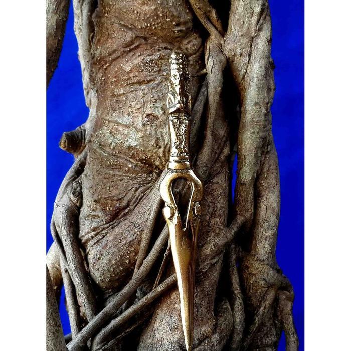 Keris Klewer Pandito Putut Sajen Mini Warna Kuning emas ng4