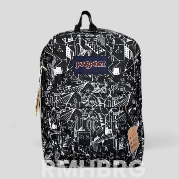Tas Anak SD SMP SMA Jansport Motif Import / Tas Sekolah JS Laki Perempuan Viral / Ransel Kuliah Moti