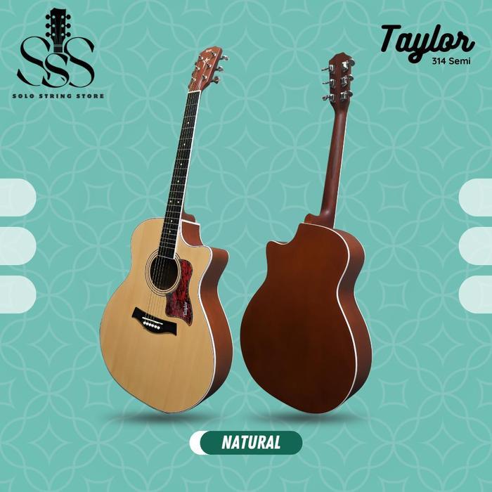 Gitar Taylor 314 Full Spesifikasi 4/4 High Quality - Natural, Promo, Akustik  Original