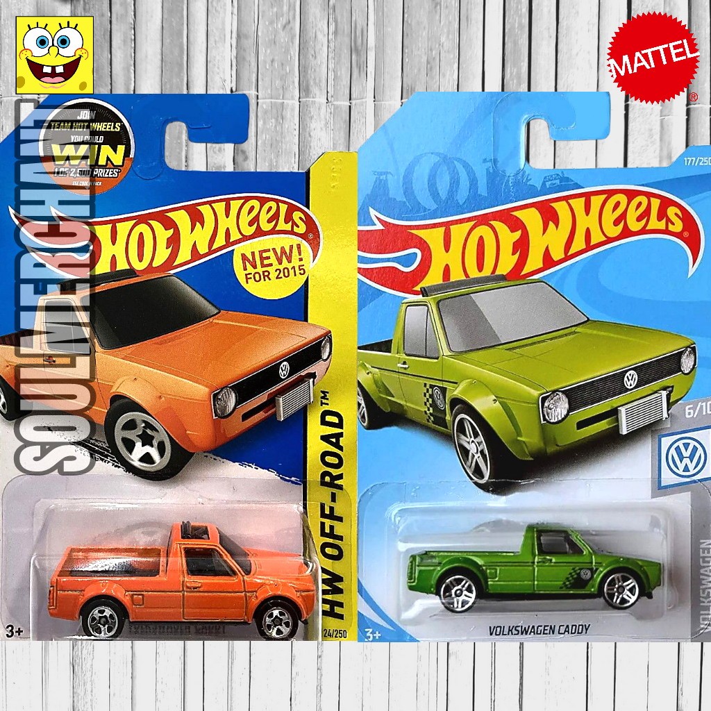 HOTWHEELS VW VOLKSWAGEN CADDY 2015 ORANGE - FIRST EDITION LOOSE NEW BEETLE T2 VAN WAGON