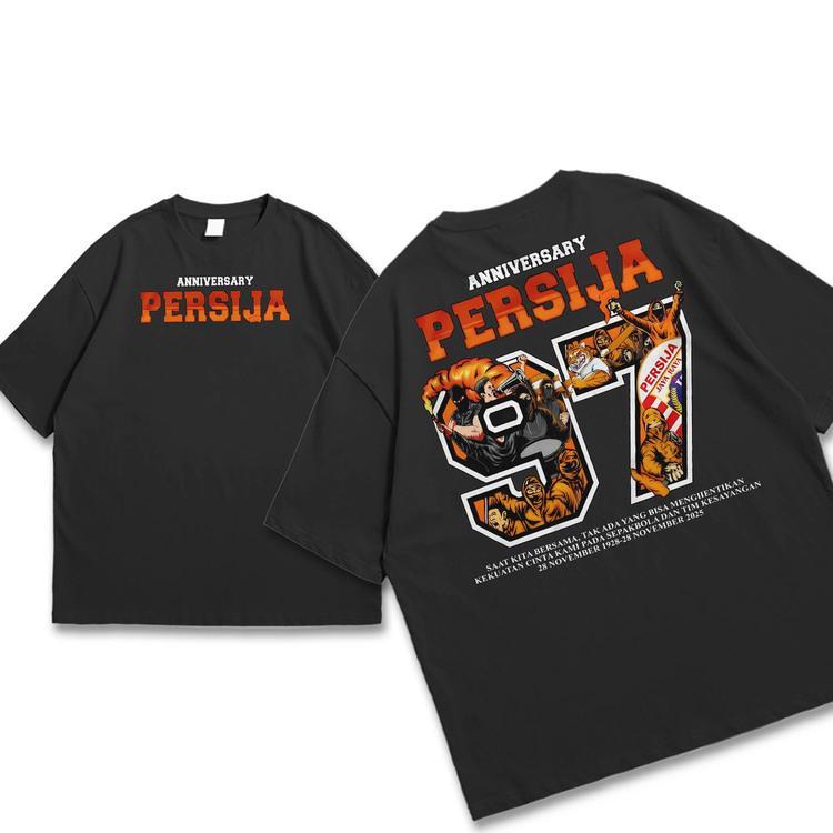 Bajuhoki - Baju Kaos Distro ANNIVERSARY 97 TAHUN PERSIJA JAKARTA - Kaos Cotton combed 30s - Kaos Per