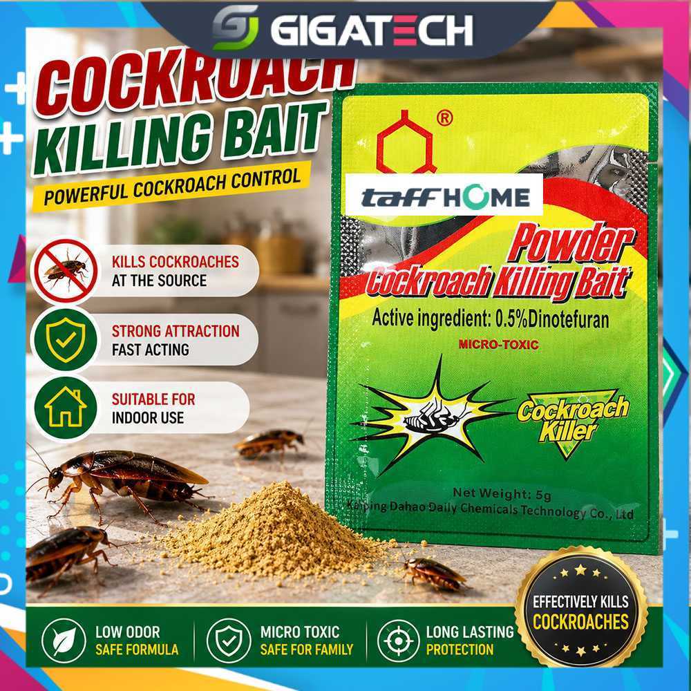Racun Kecoa Pembasmi Ampuh Cockroach Killing Powder 5g 1 PCS Umpan Racun Kecoa Bubuk Efektif Membunu