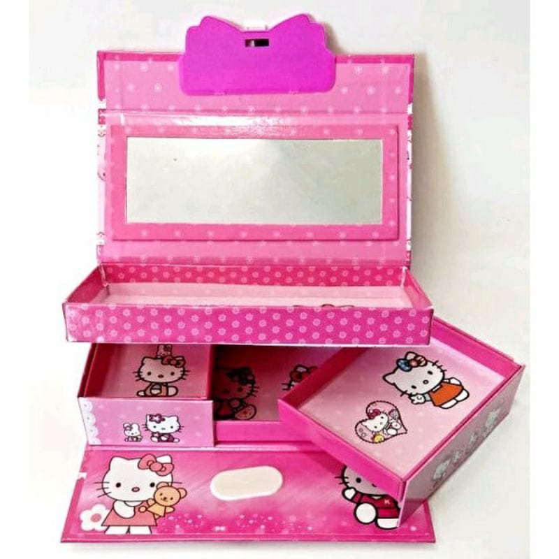 cewek / cowok Kotak Pensil KODE 3D Hologram Karakter BT21 / Tempat Pensil Fancy 3 SUSUN / Pensil Cas