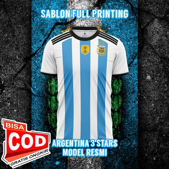 Jersey Argentina Terbaru Bintang 3 - S