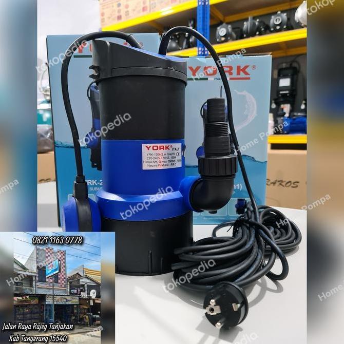 POMPA CELUP OTOMATIS YORK 130 (3 IN 1) 220V SUBMERSIBLE PUMP YORK DISKON