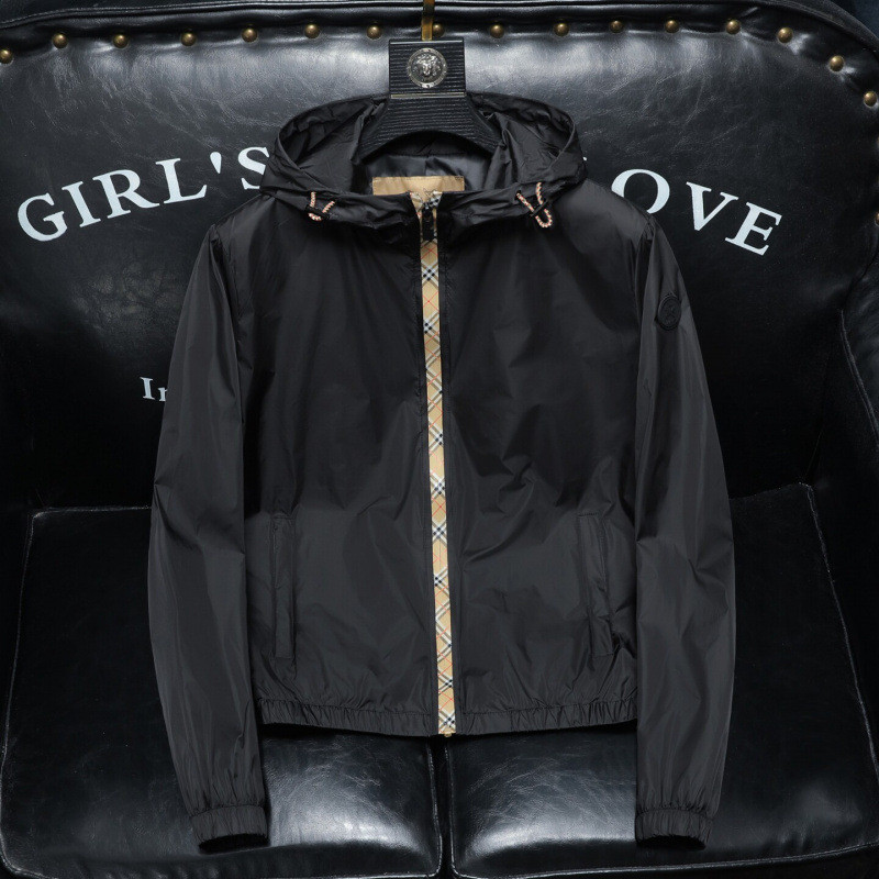 Jaket Parasut Pria Hoodie Windbreaker Kombinasi Tartan Kotak Premium Jaket Motor
