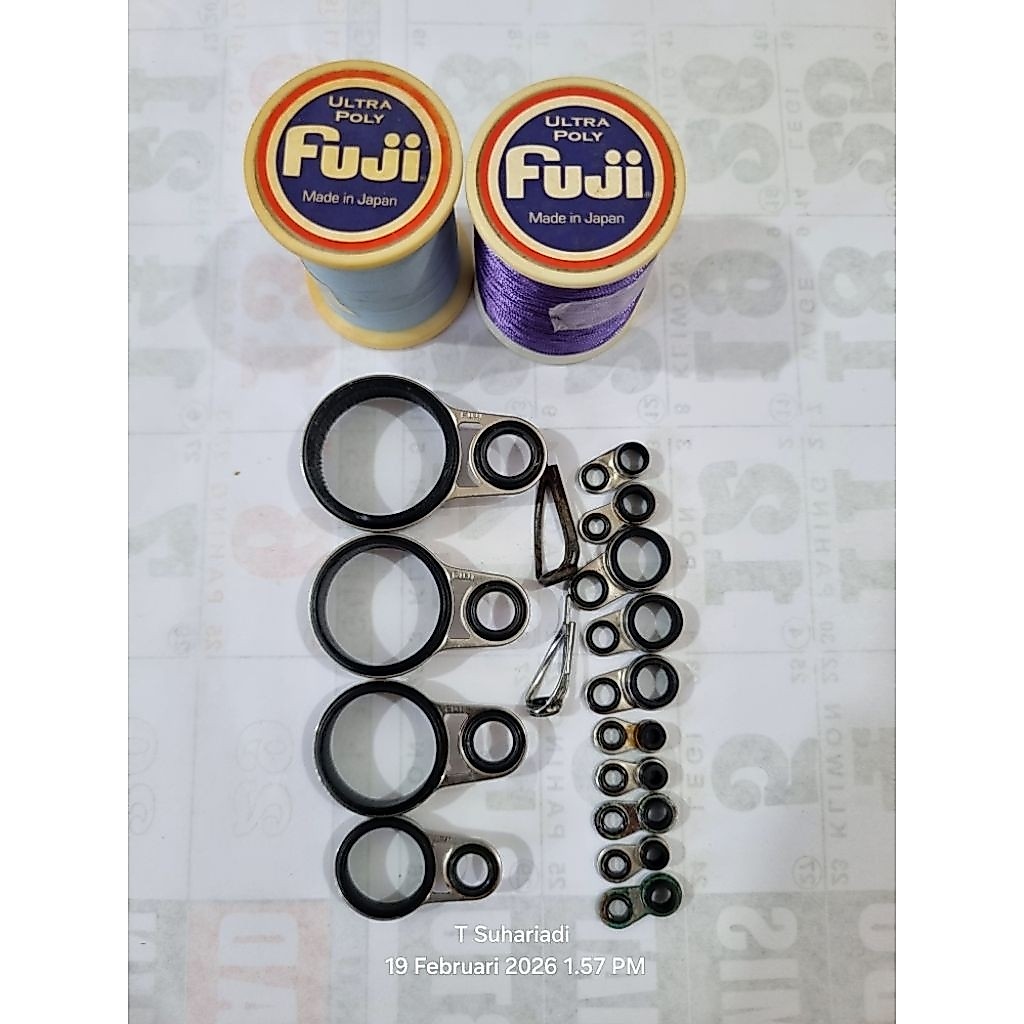 Set custom benang fuji size D dan ring giude kolong jalan fuji untuk tegek